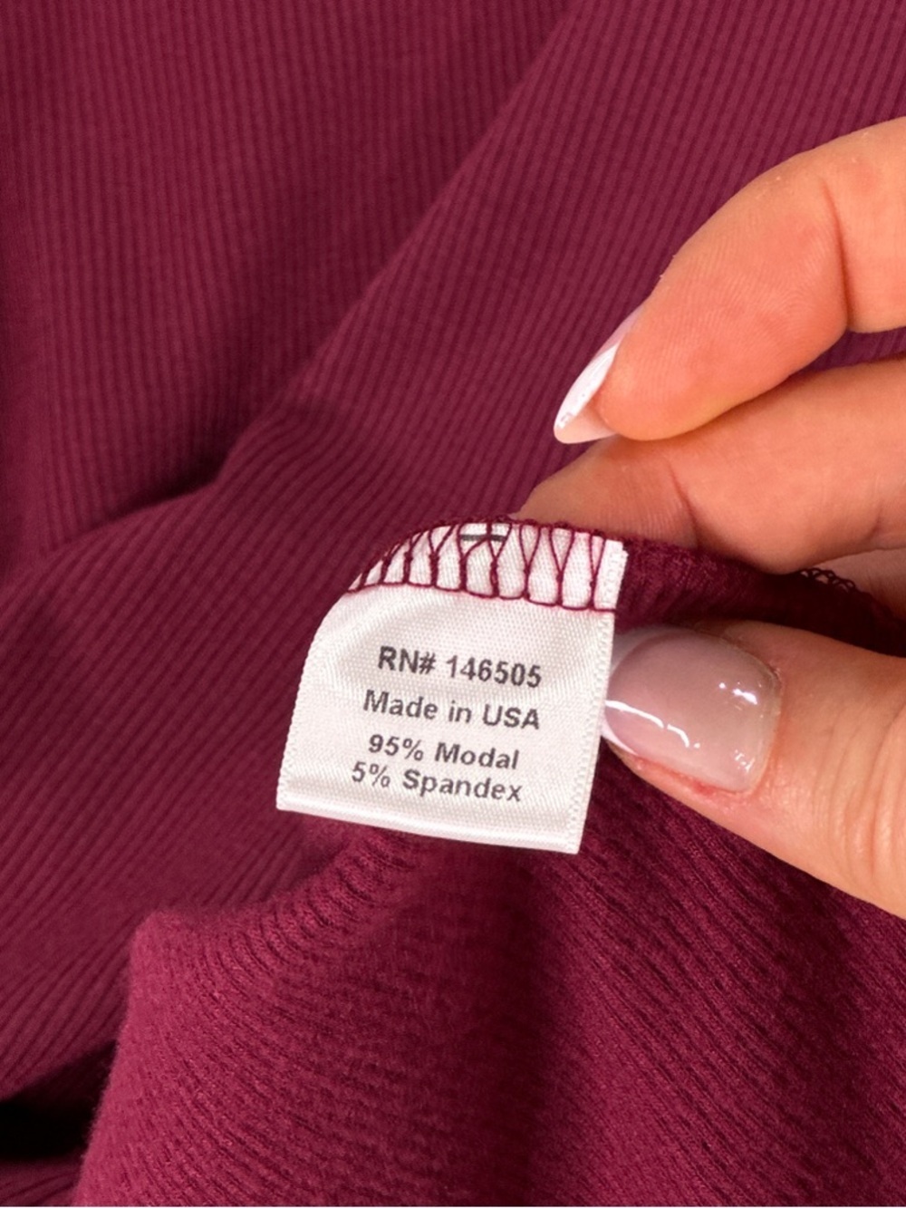 LA Relaxed Ribbed Modal V-Back Swing Dress Medium Raspberry NWT - Picture 11 of 14